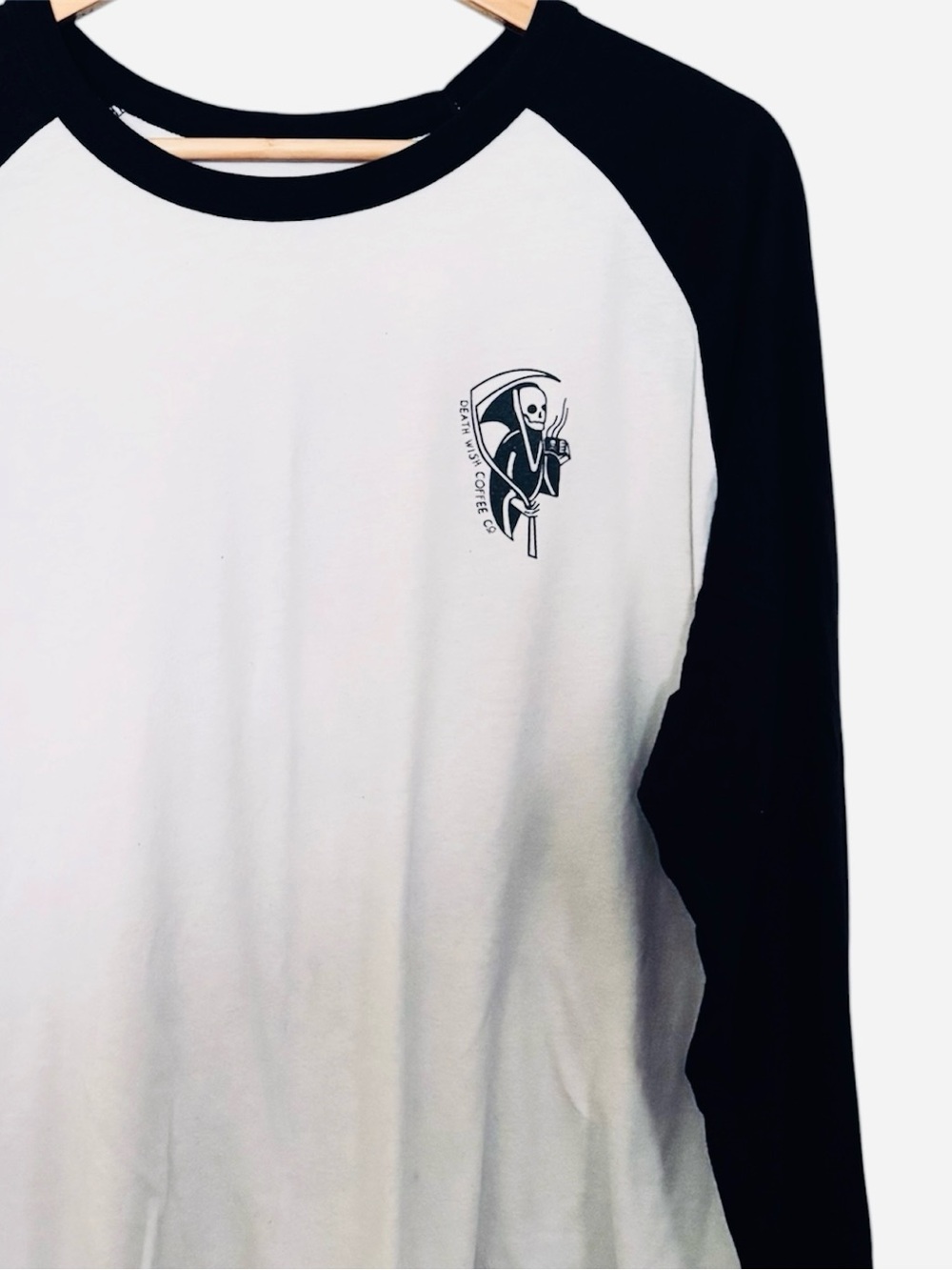 Death Wish Coffee Co. No Rest for the Wicked Raglan Long Sleeve Shirt